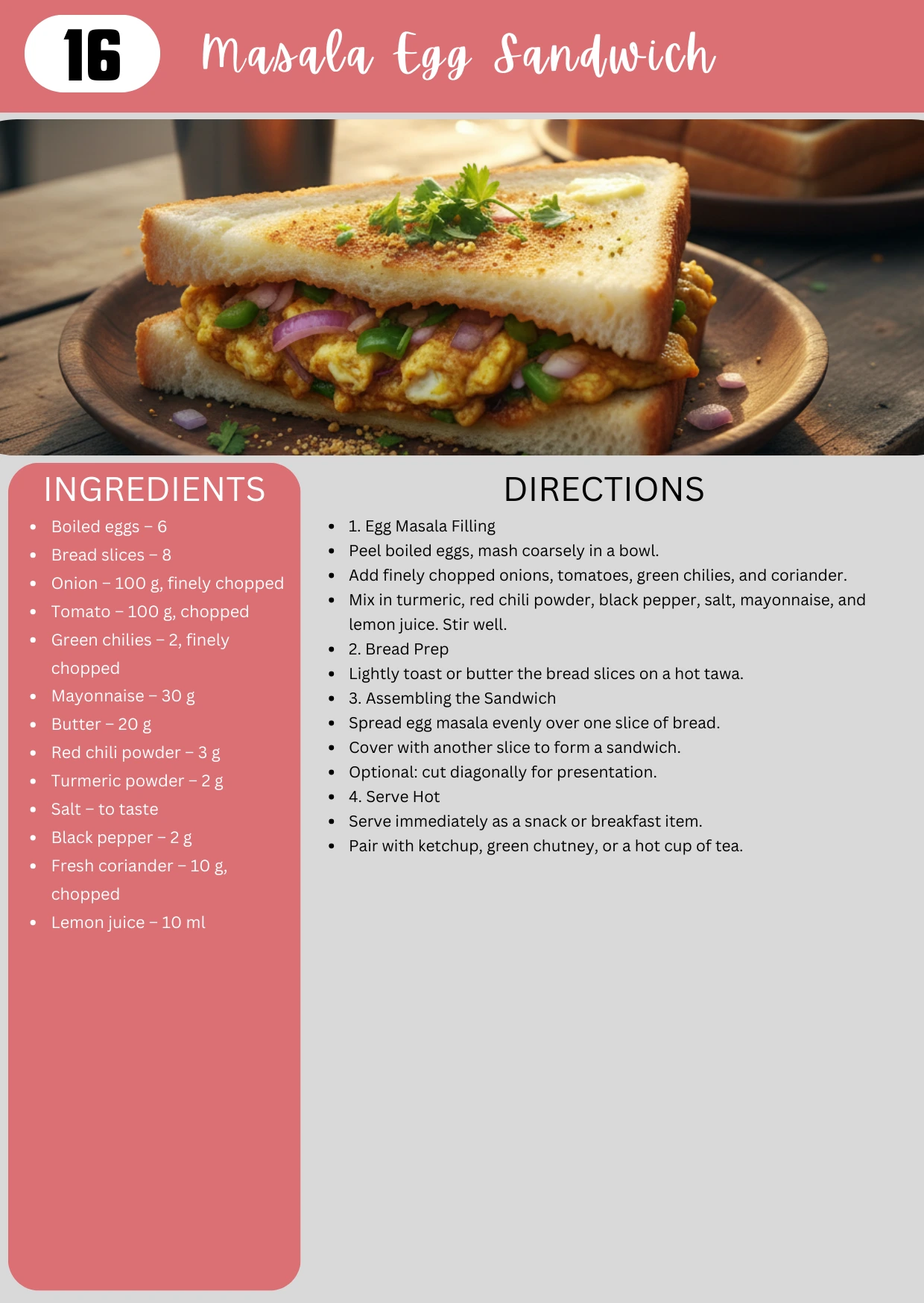 Sample recipe page 4 from the non-veg book bundle
